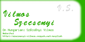 vilmos szecsenyi business card