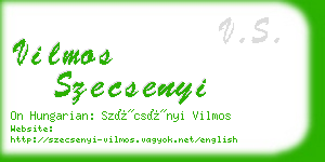 vilmos szecsenyi business card